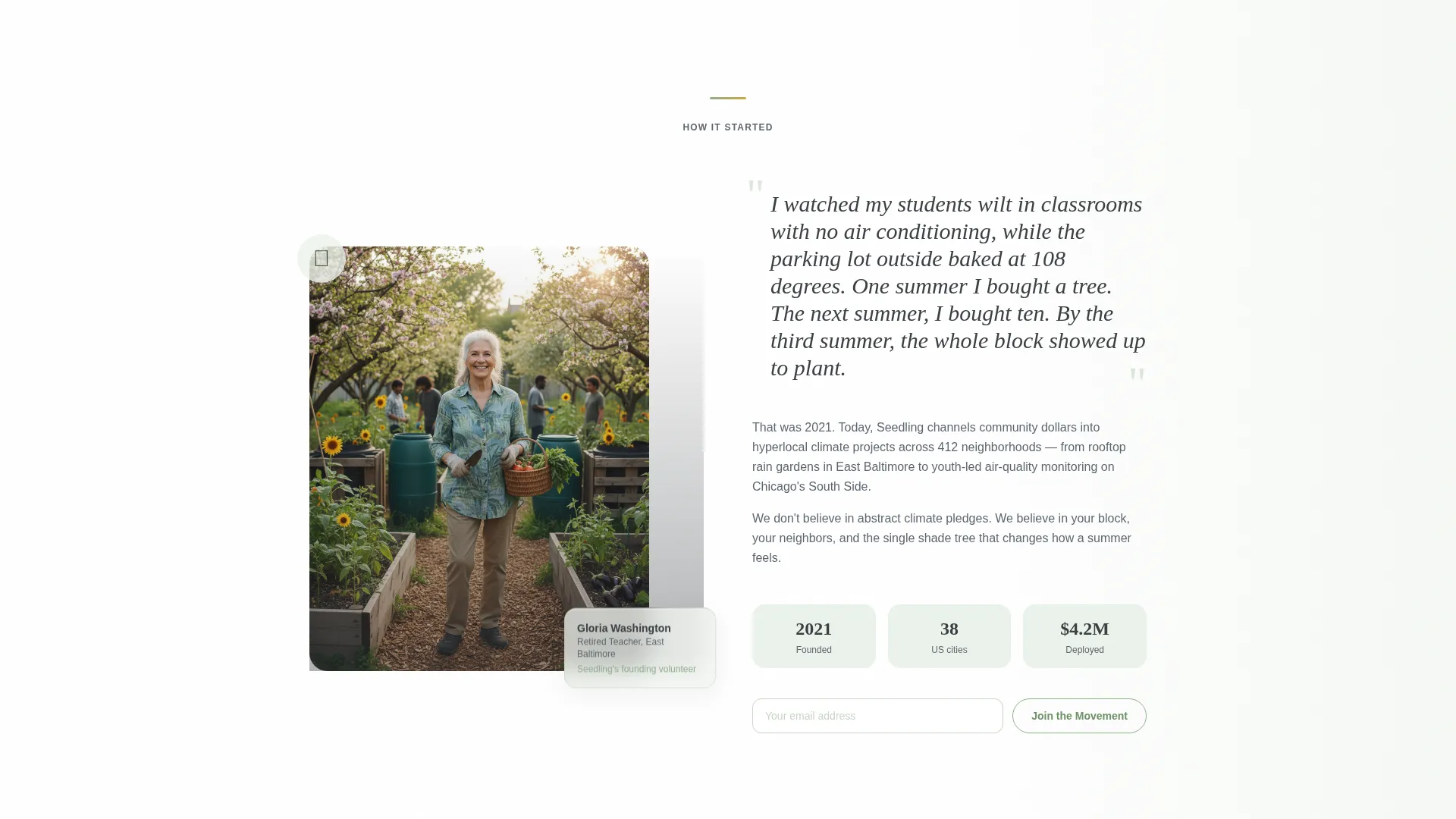 Climate Action Donation Landing Page Template