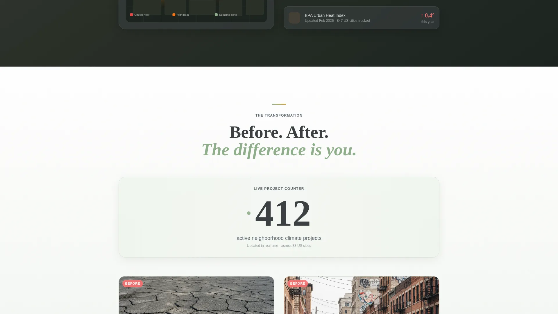Climate Action Donation Landing Page Template