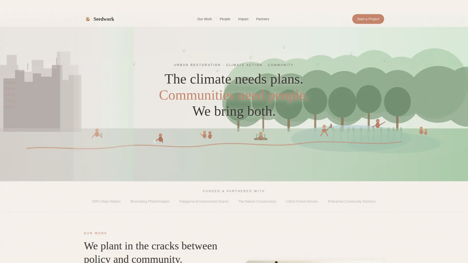 Climate Action Social Enterprise Landing Page Template