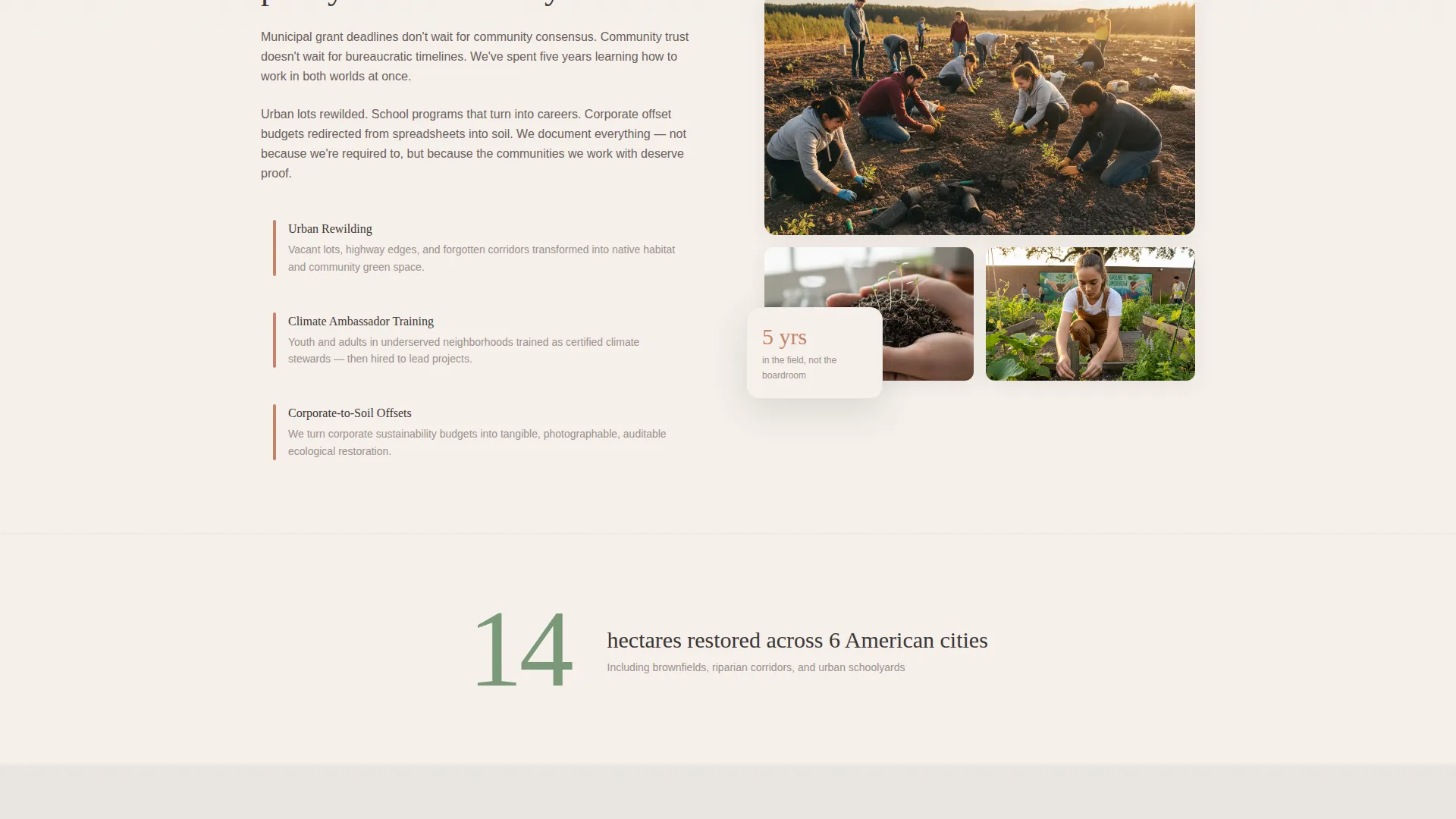 Climate Action Social Enterprise Landing Page Template