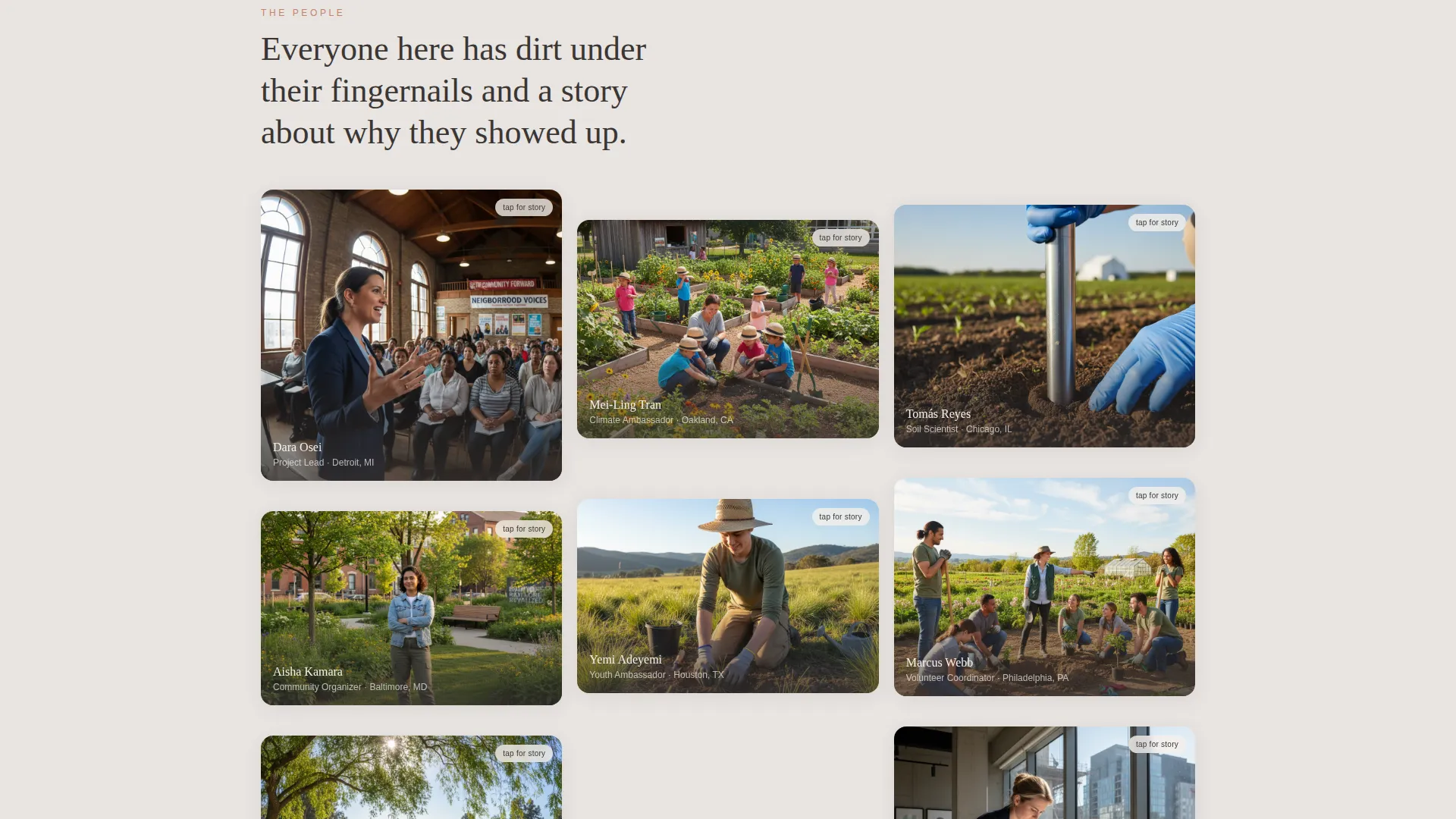 Climate Action Social Enterprise Landing Page Template
