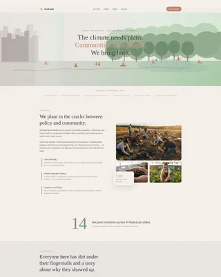 Climate Action Social Enterprise Landing Page Template