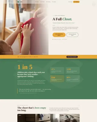Dignified Community Clothing Bank Landing Page