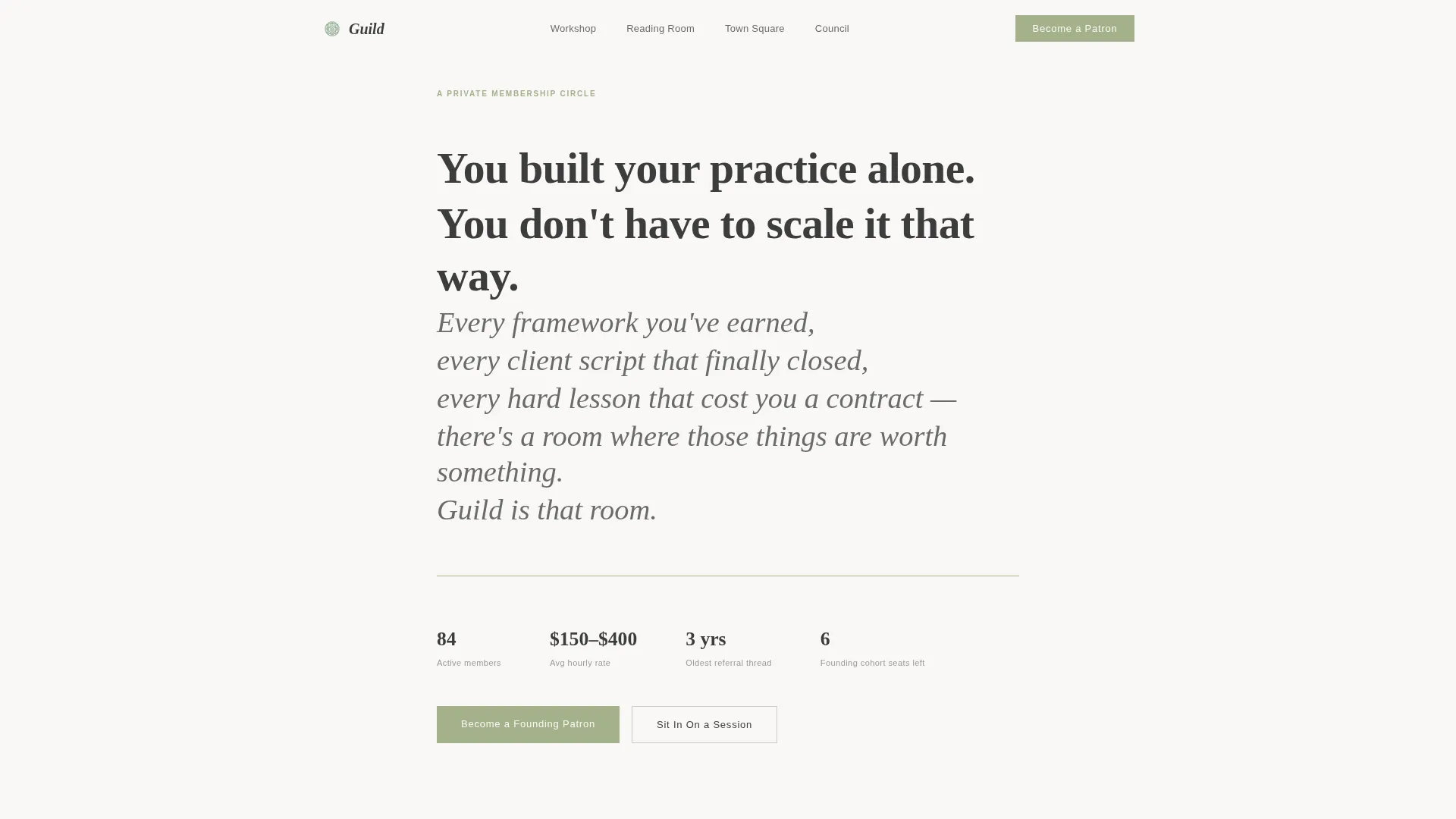 Coaches & Consultants Paid Community Landing Page