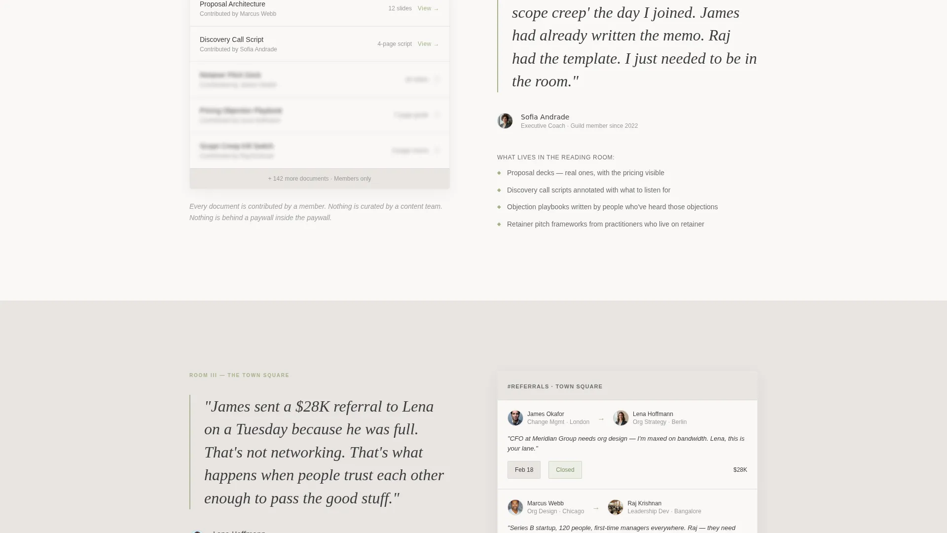 Coaches & Consultants Paid Community Landing Page