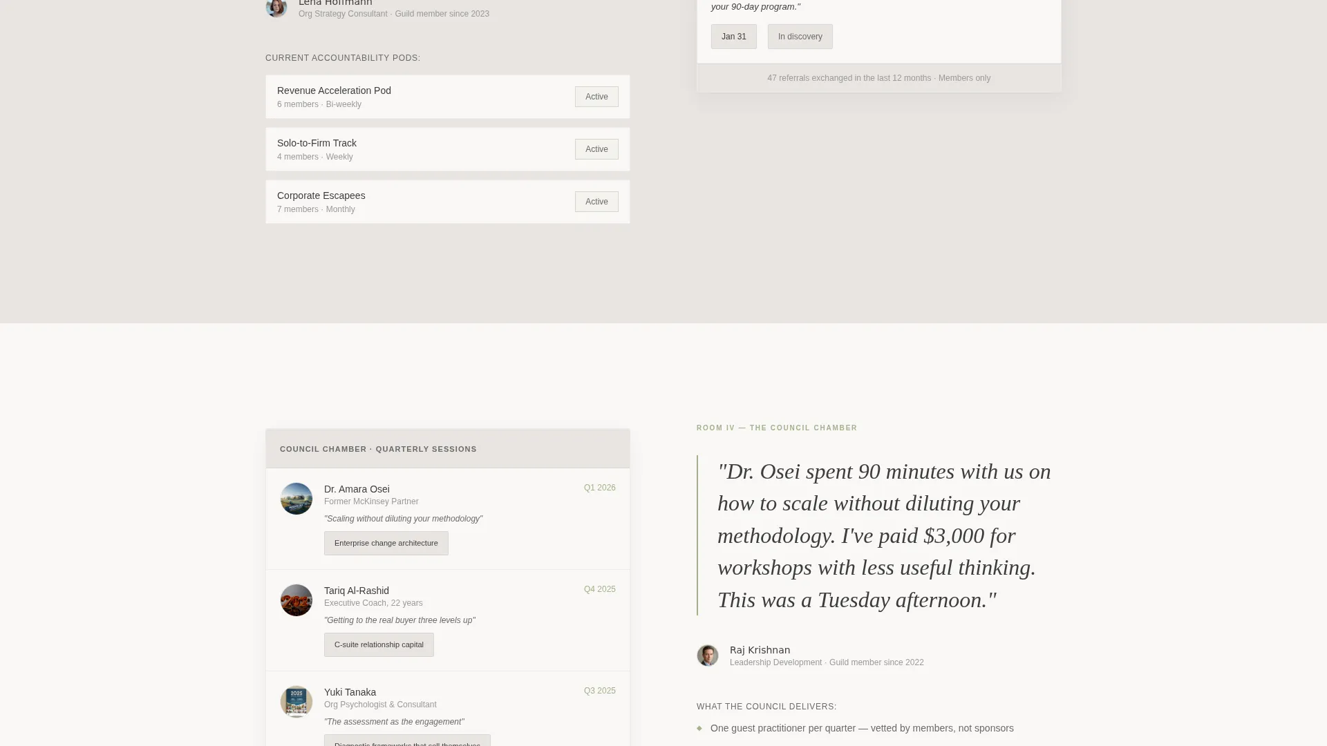 Coaches & Consultants Paid Community Landing Page