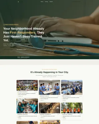 Community Emergency Response Team Landing Page