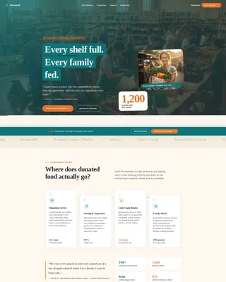 Food Bank Editorial Landing Page Template