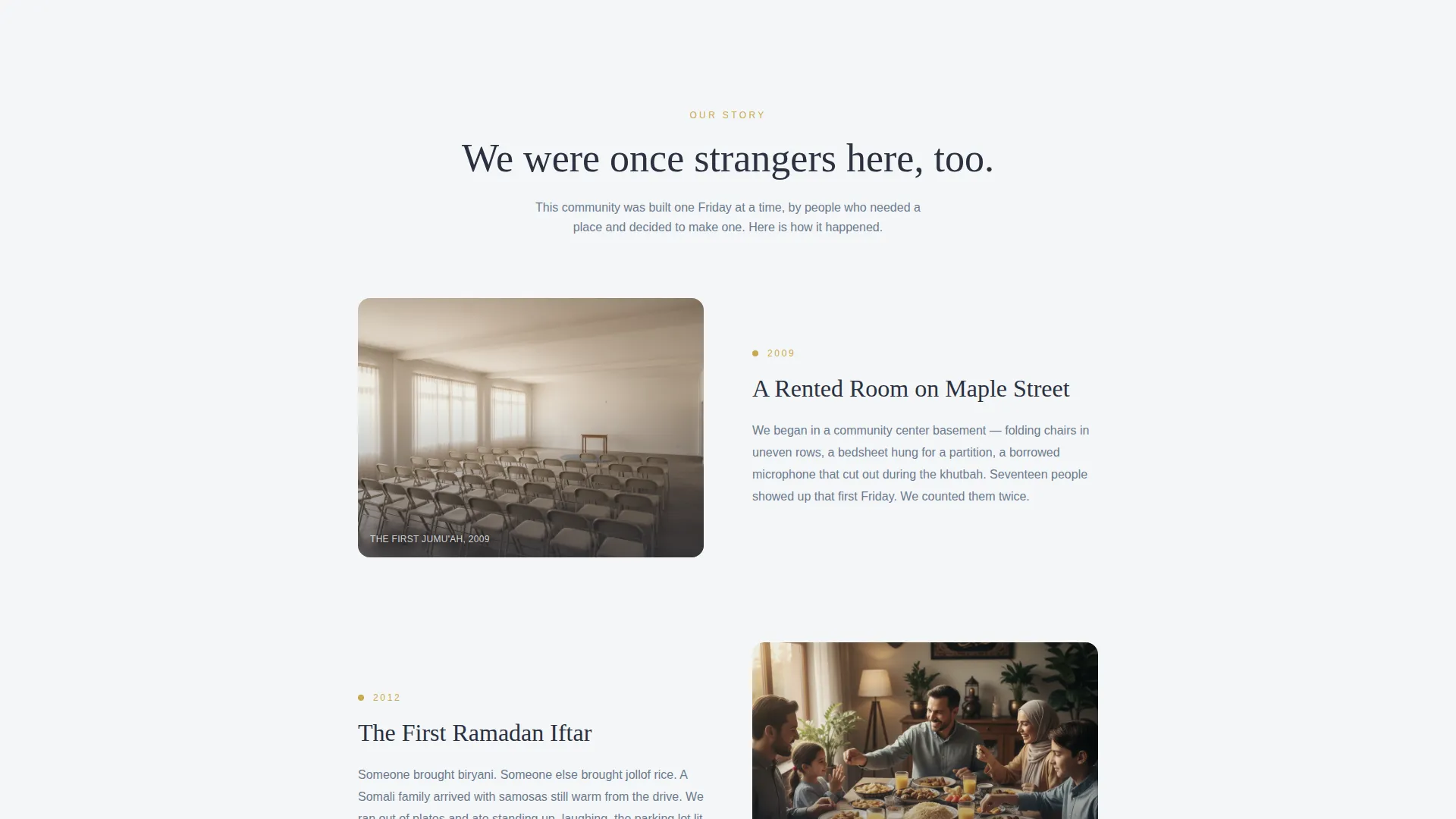 Mosque Landing Page Template for Community Events
