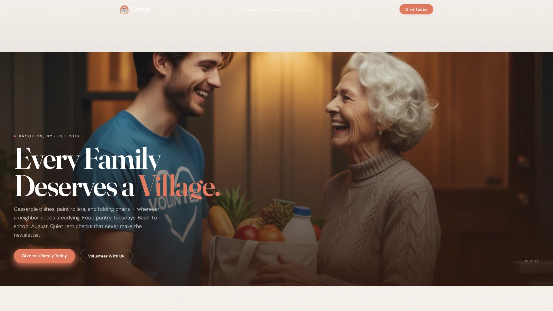 Heartfelt Community Service Group Landing Page Template