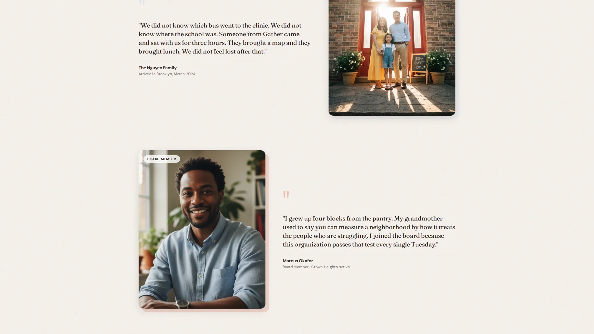 Heartfelt Community Service Group Landing Page Template