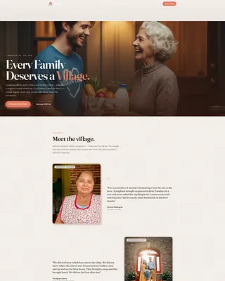 Heartfelt Community Service Group Landing Page Template