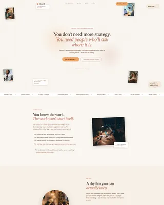 Warm Content Creators Accountability Landing Page