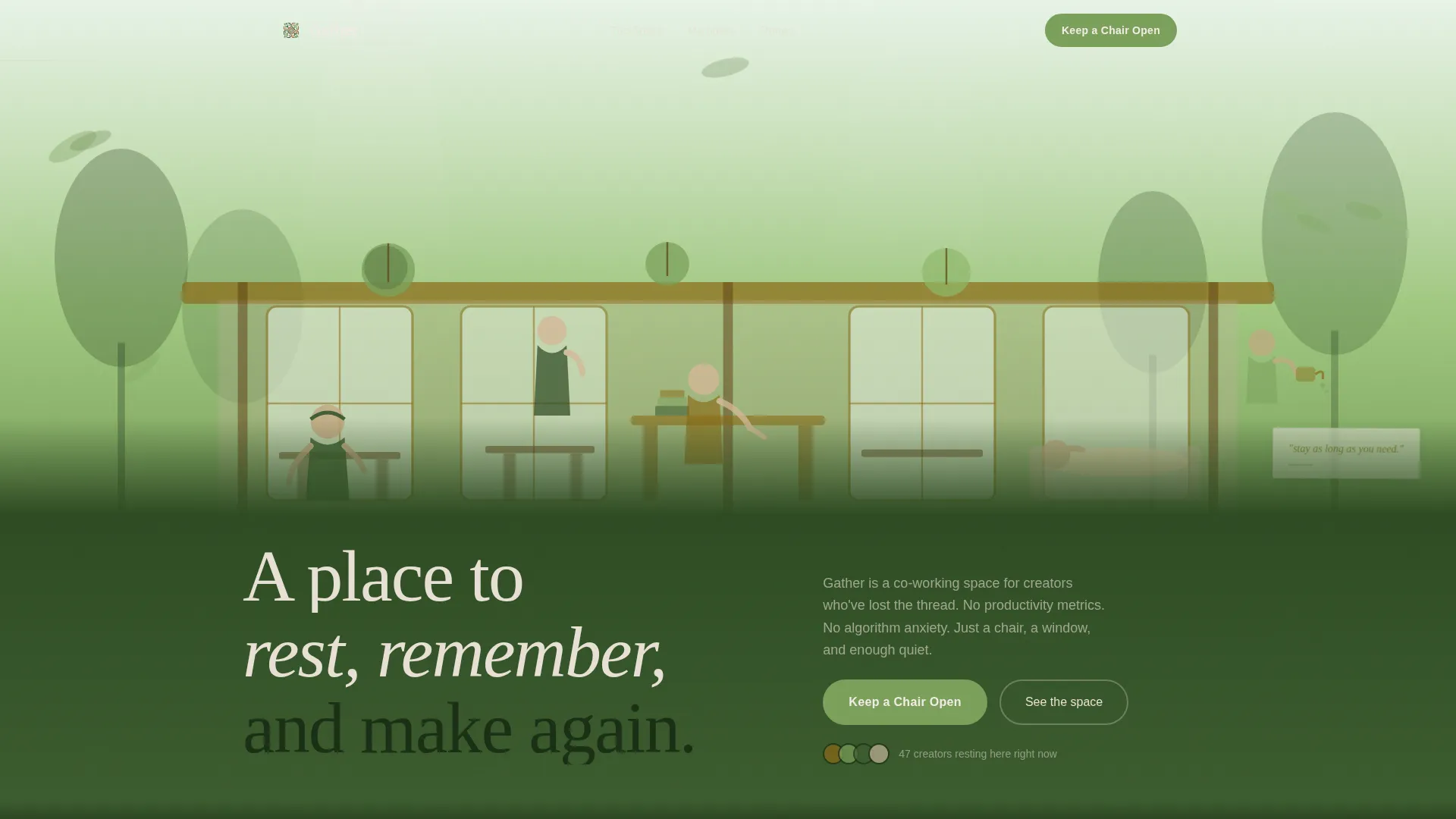 Restorative Creators Co-Working Landing Page Template