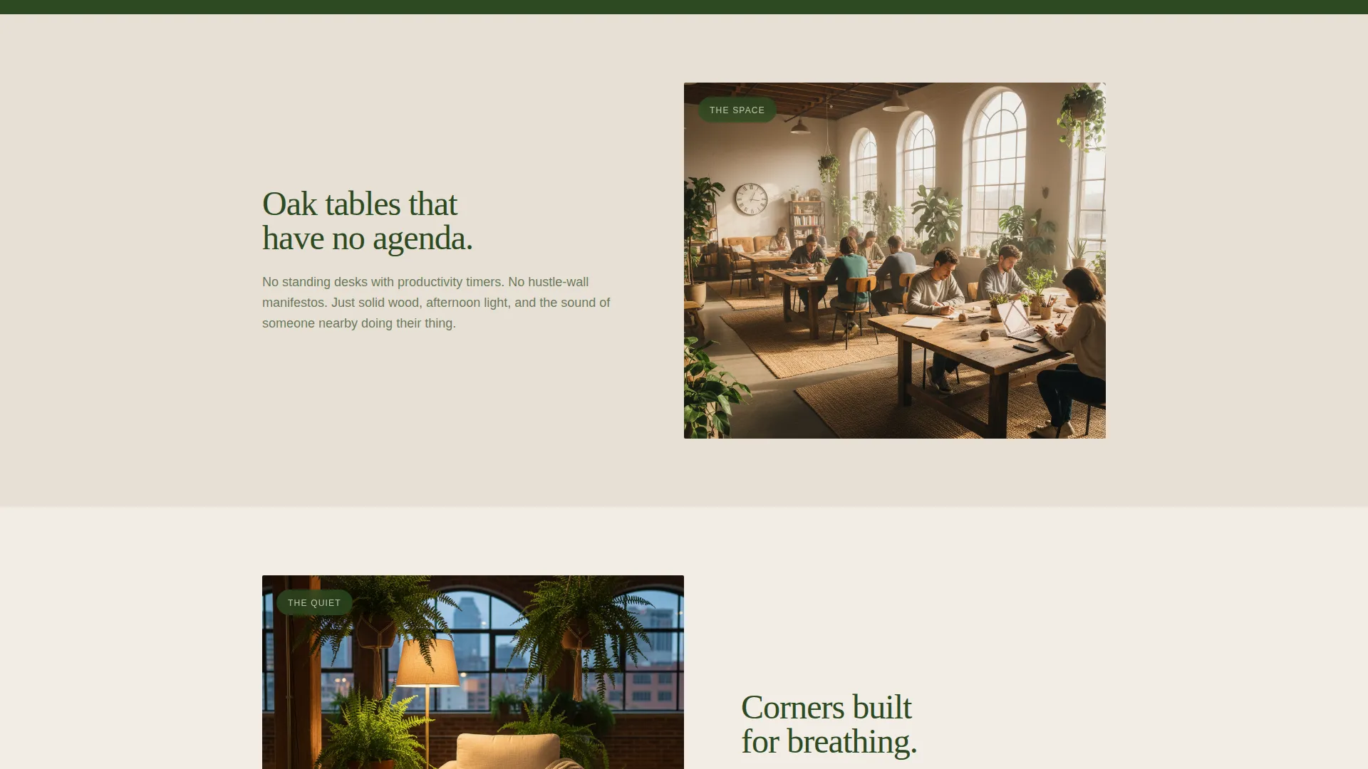 Restorative Creators Co-Working Landing Page Template