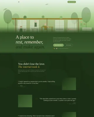 Restorative Creators Co-Working Landing Page Template