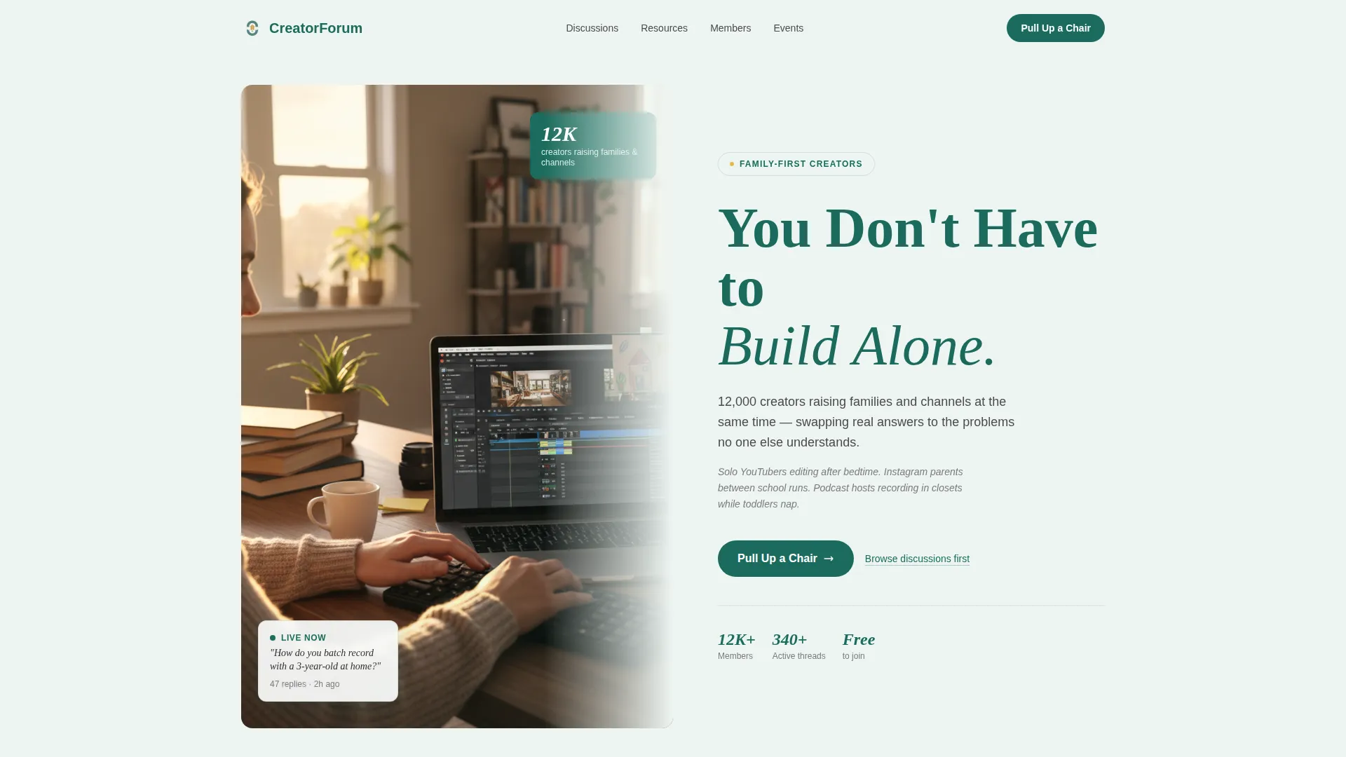 Warm Community Landing Page Template