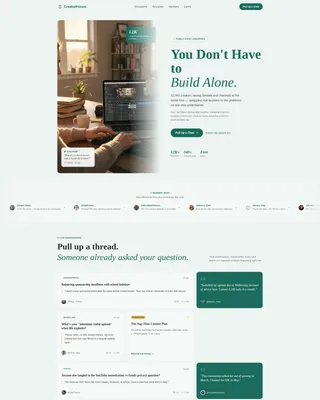 Warm Community Landing Page Template