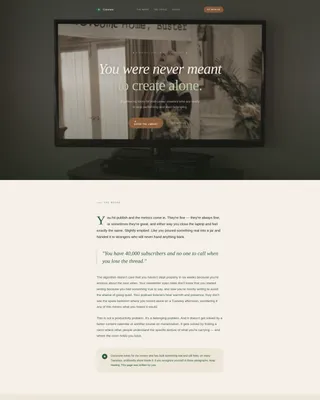 Restorative Content Creators Landing Page Template