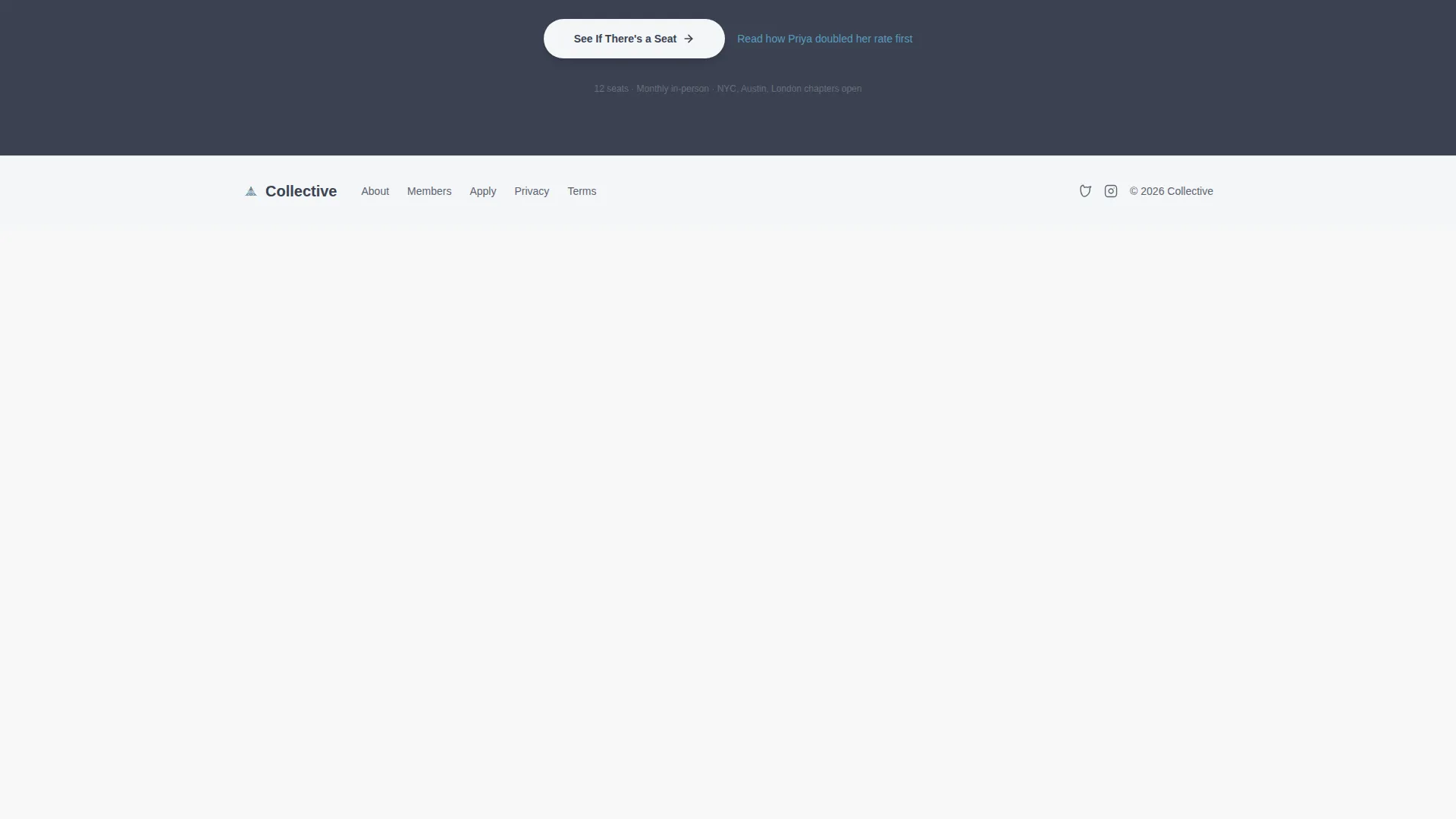 Creator Peer Advisory Board Landing Page Template
