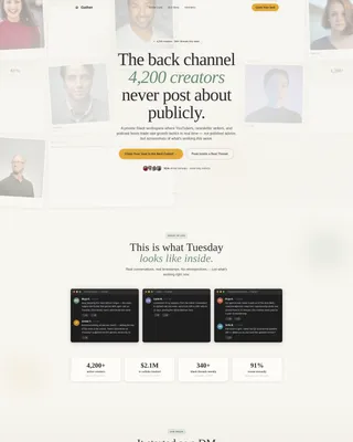 Content Creators Community Landing Page Template