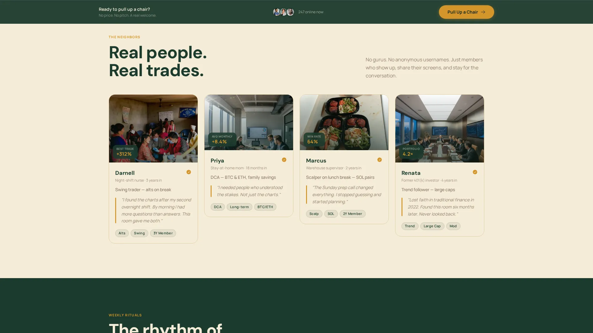 Crypto Trading Community Landing Page Template