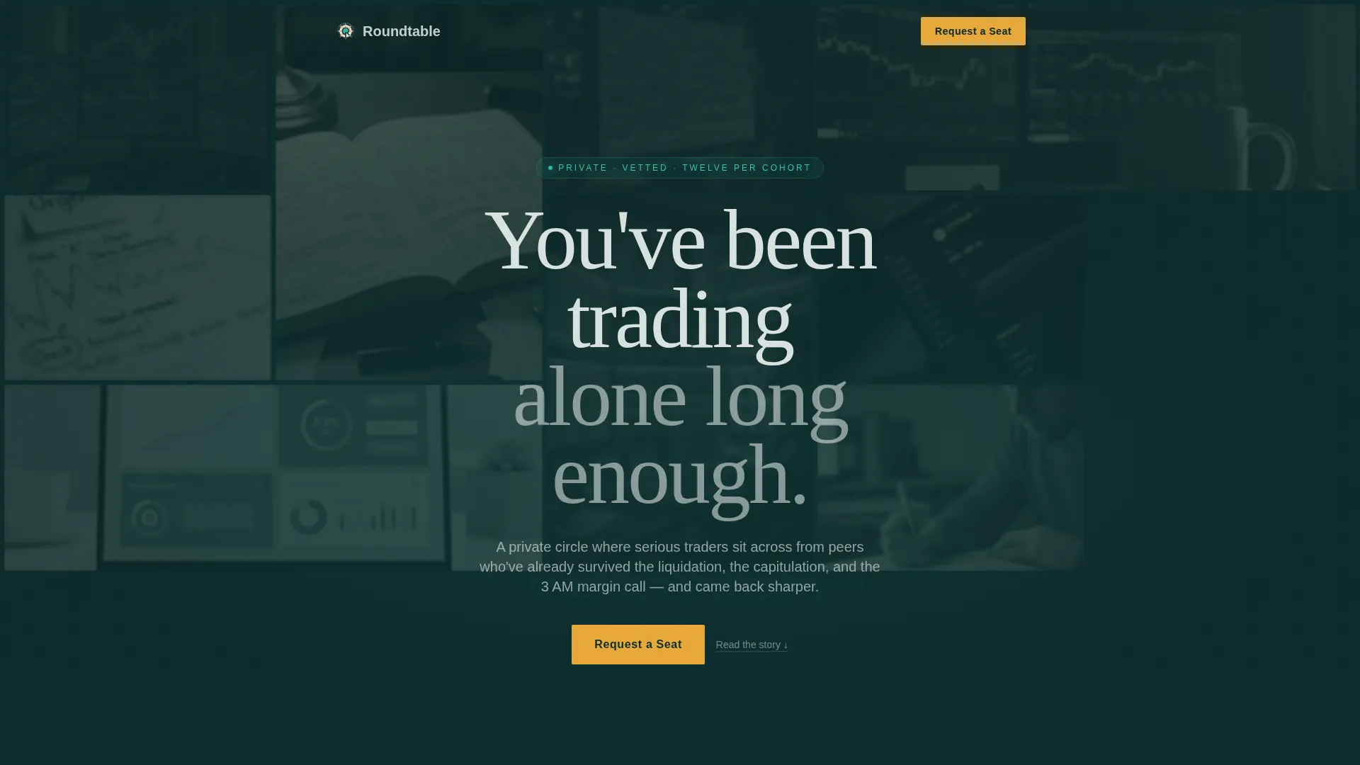 Elite Crypto Traders Peer Advisory Landing Page