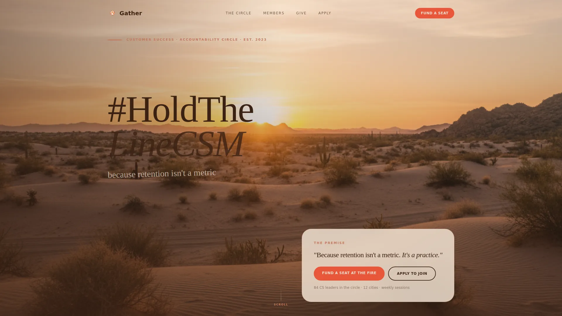 Customer Success Accountability Group Landing Page
