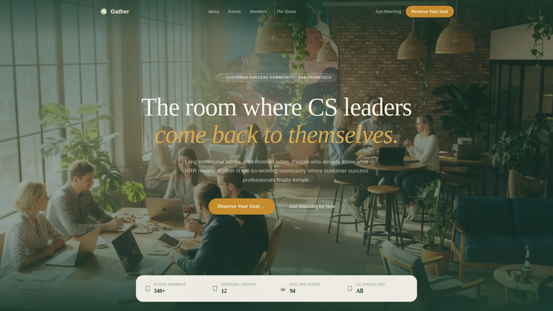 Customer Success Community Landing Page Template