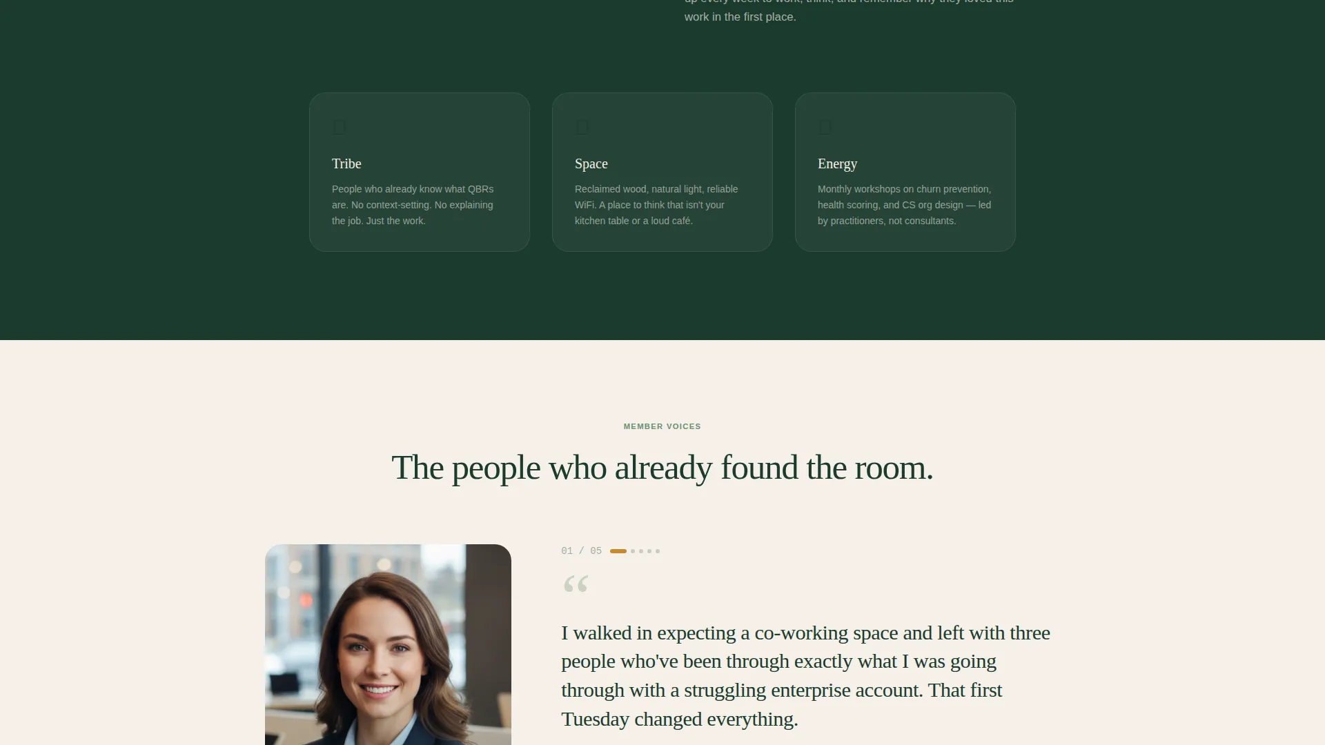 Customer Success Community Landing Page Template