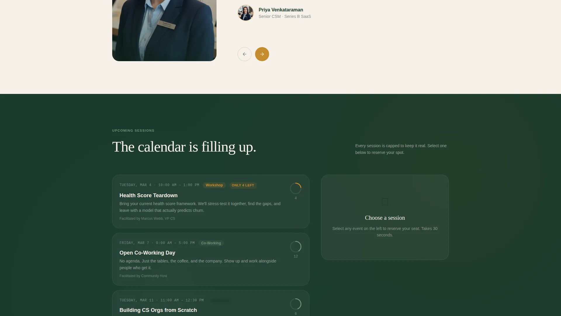 Customer Success Community Landing Page Template