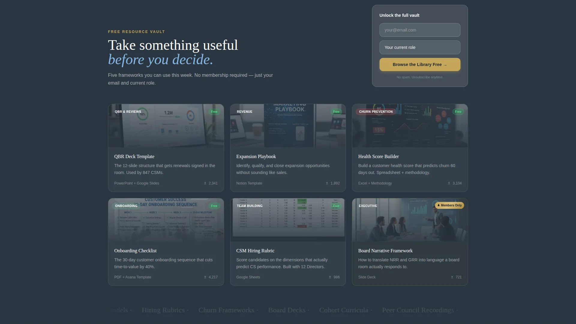 Customer Success Membership Landing Page Template