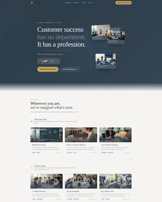 Customer Success Membership Landing Page Template