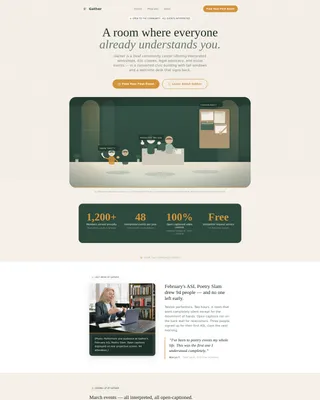 Deaf Community Center Landing Page Template