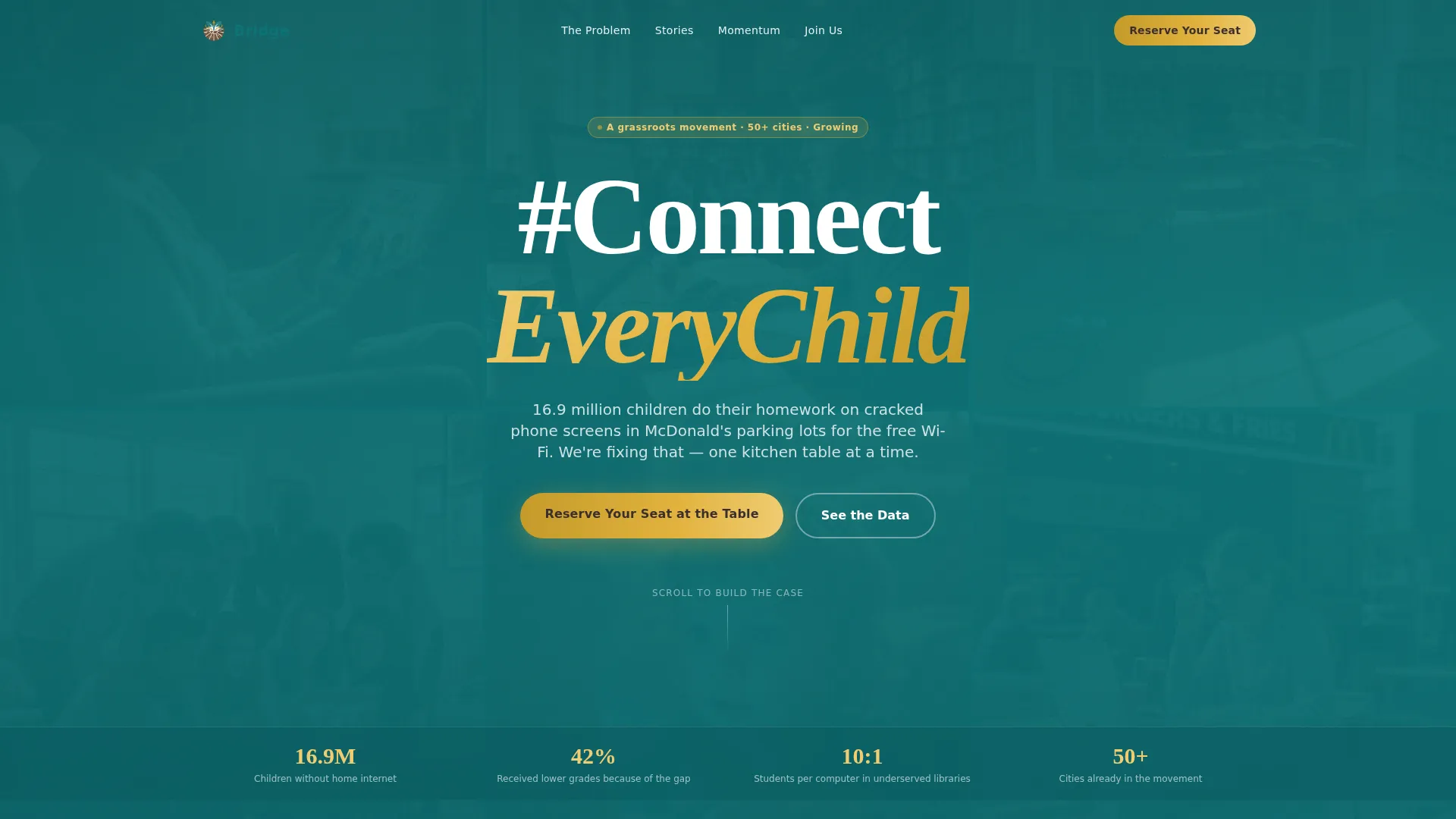 Digital Divide Advocacy Landing Page Template