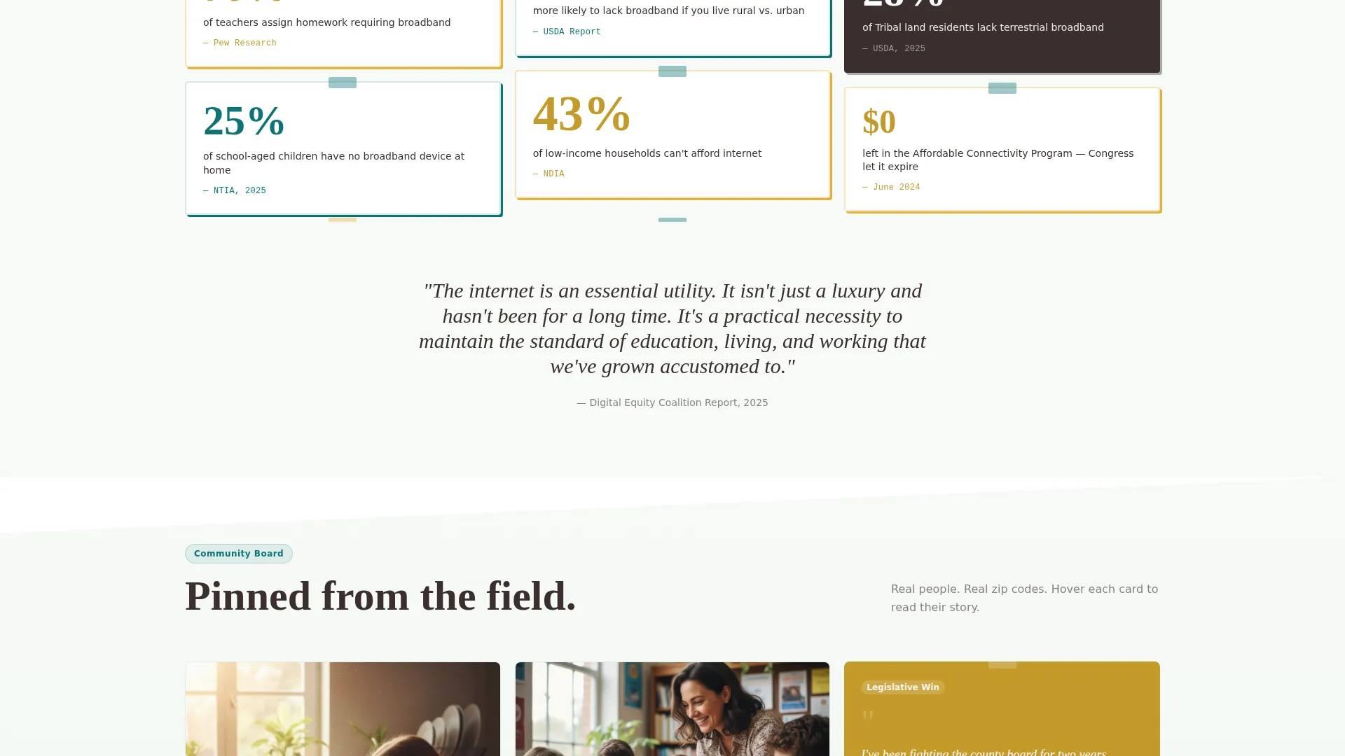 Digital Divide Advocacy Landing Page Template