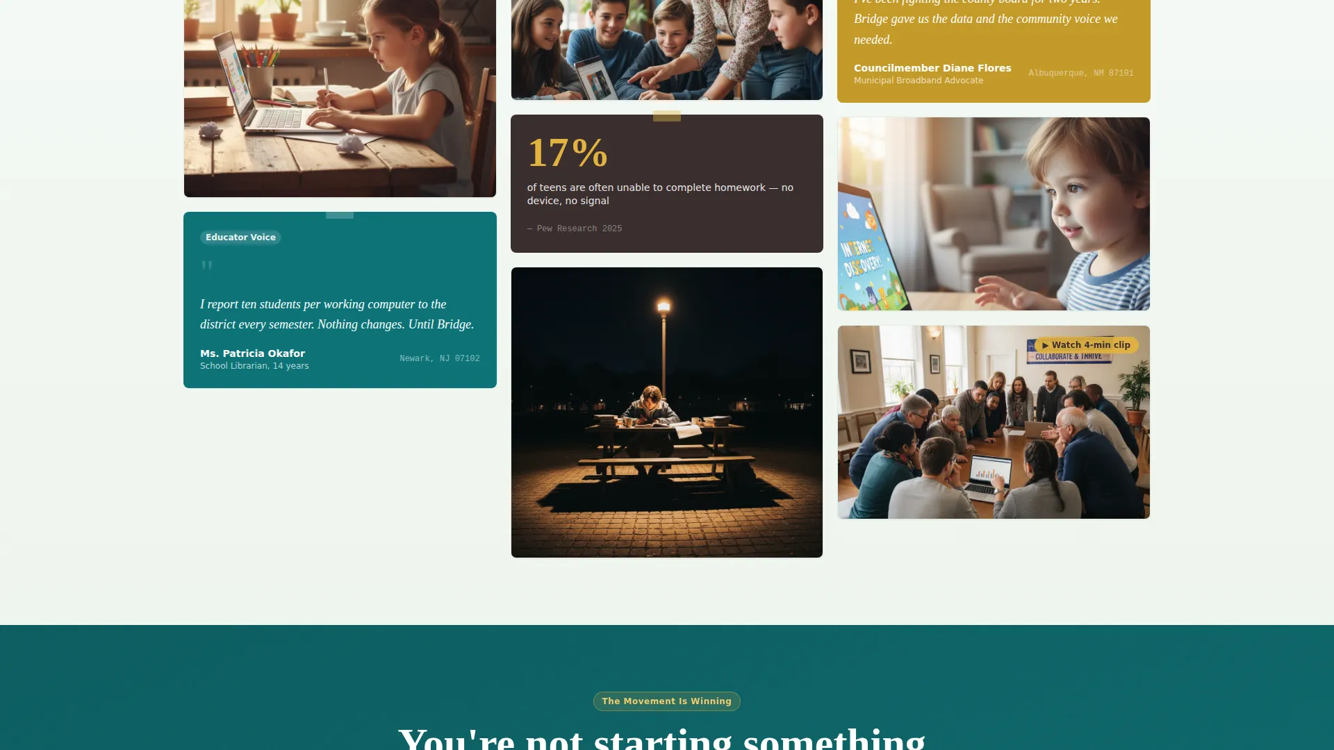 Digital Divide Advocacy Landing Page Template