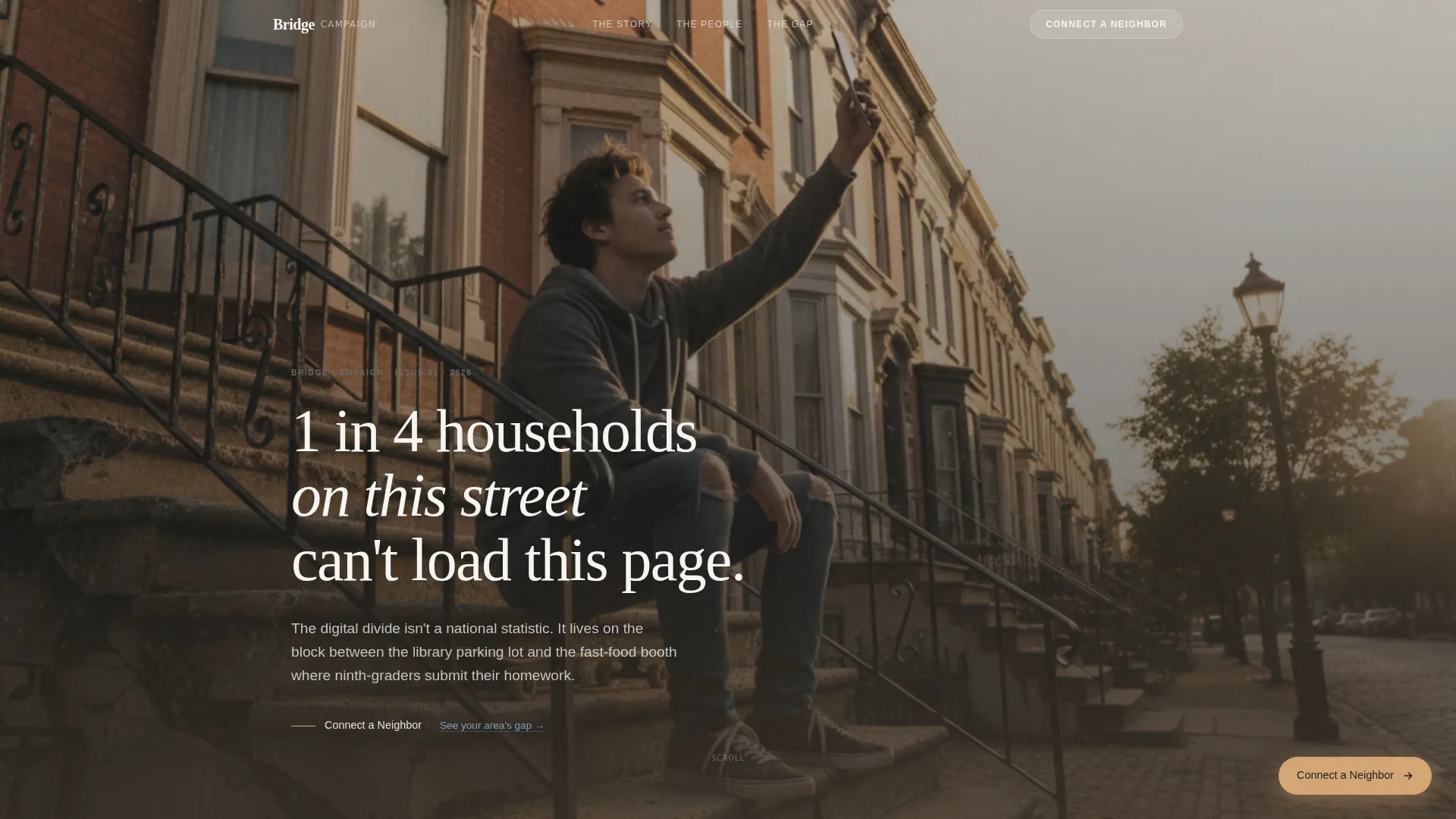 Digital Divide Awareness Campaign Landing Page