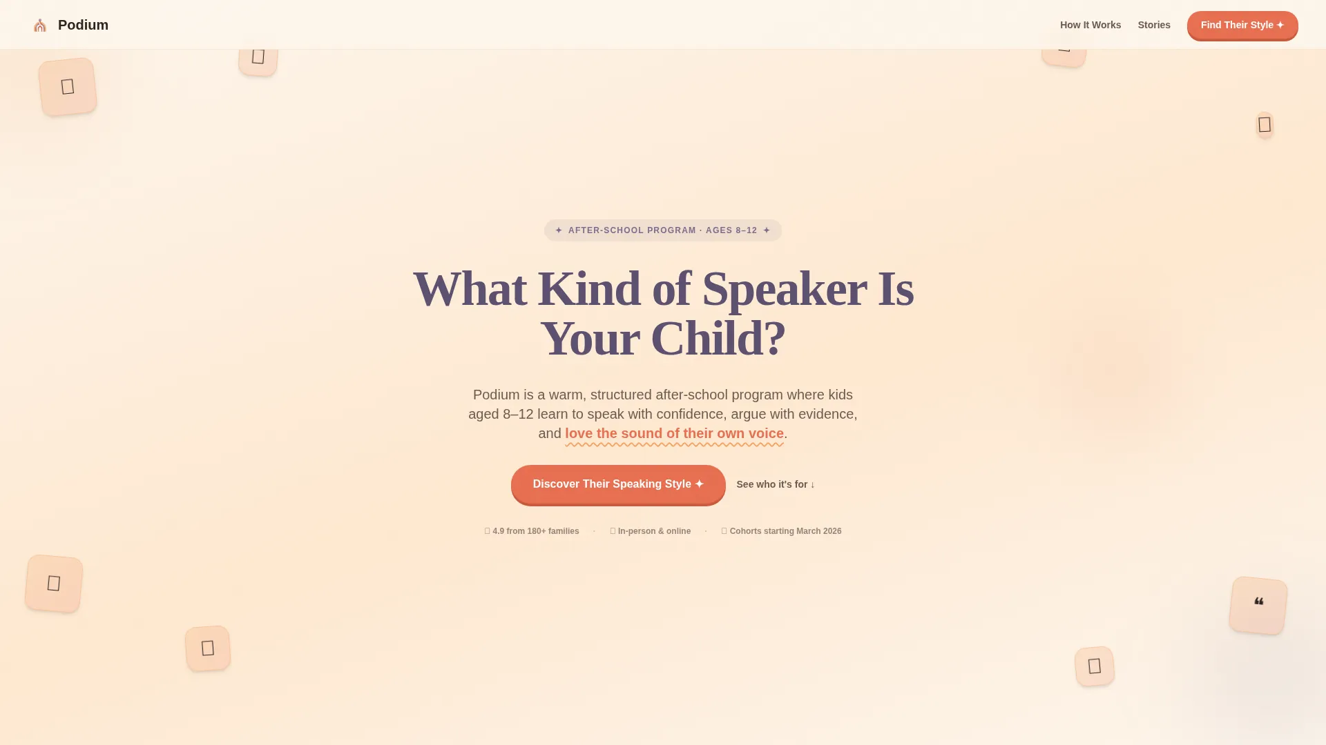 Kids Debate & Public Speaking Landing Page Template