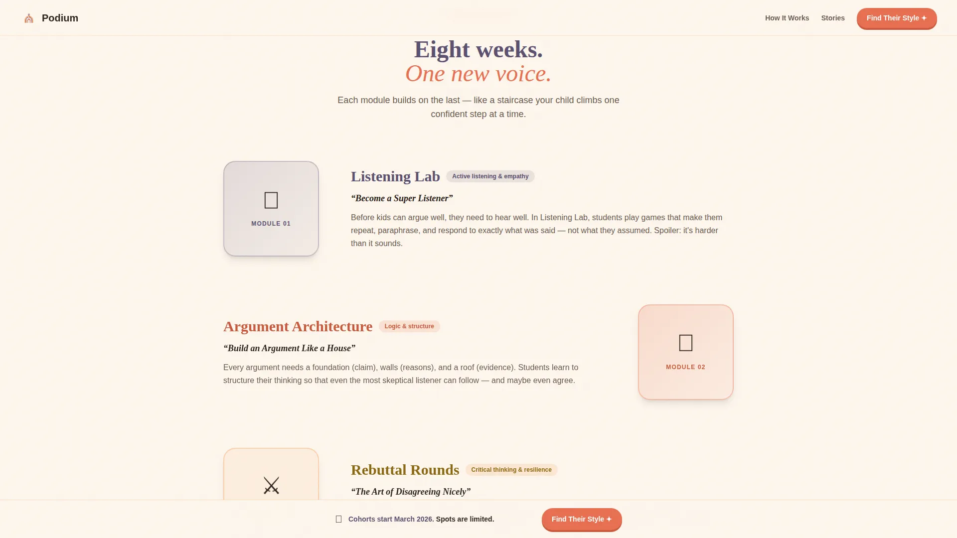 Kids Debate & Public Speaking Landing Page Template