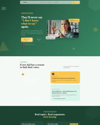 Kids Debate & Public Speaking Class Landing Page