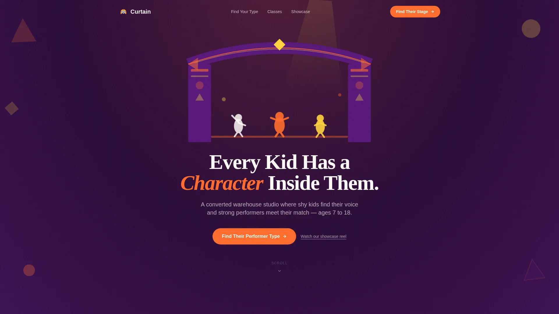 Kids Drama & Theater Academy Landing Page Template