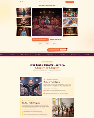 Kids Theater Parent Resource Landing Page Template