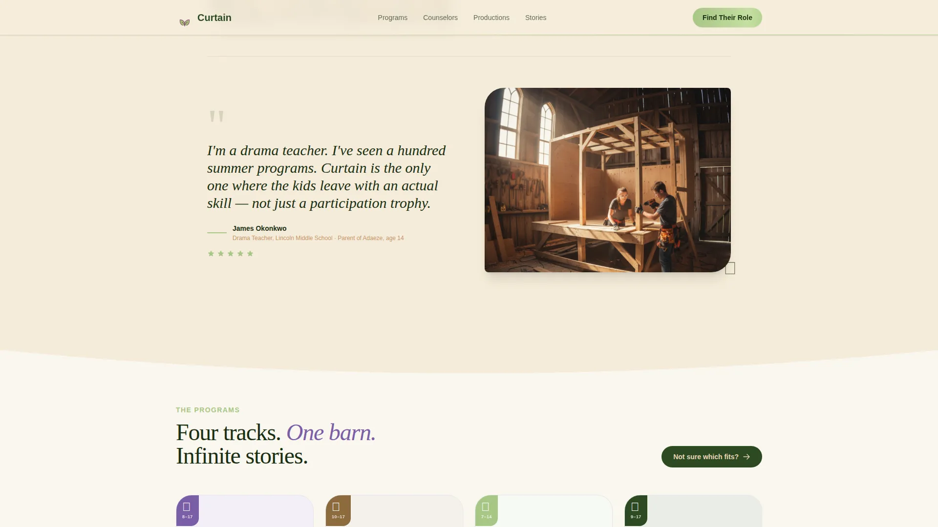 Kids Theater Summer Camp Landing Page Template