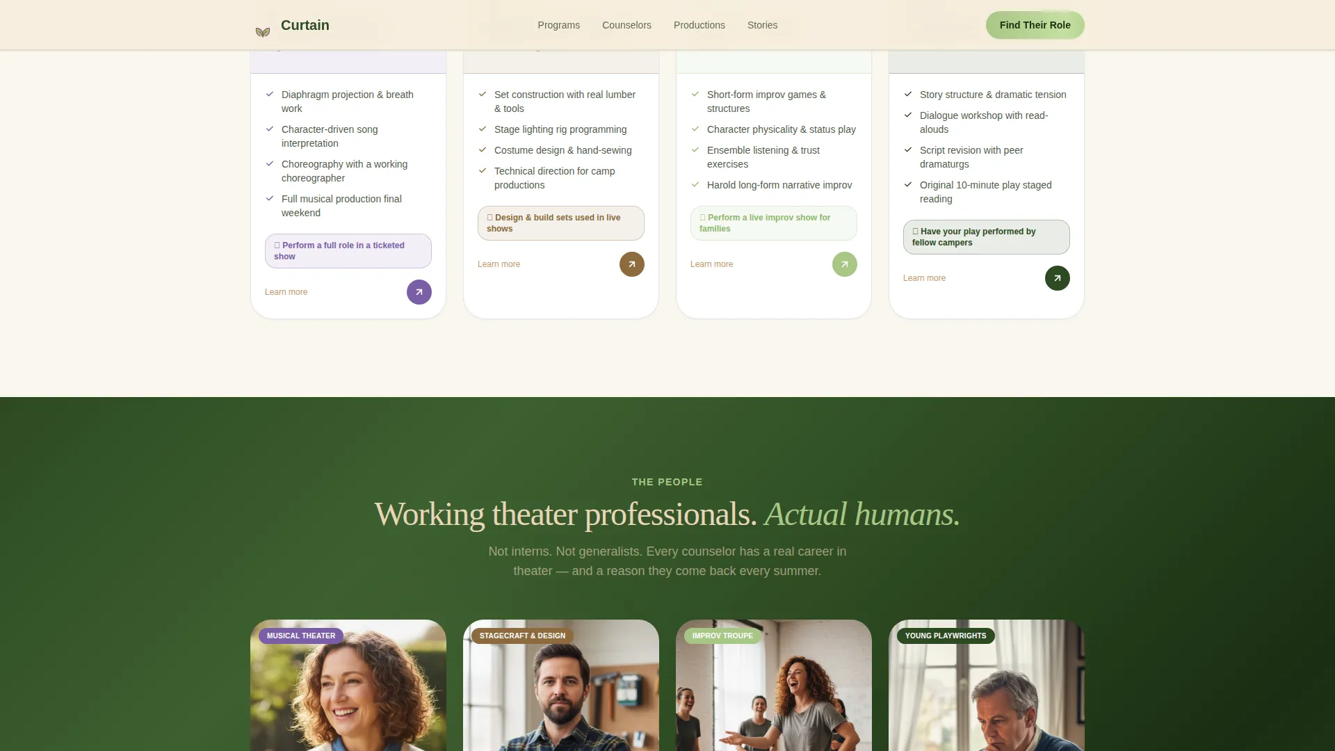 Kids Theater Summer Camp Landing Page Template