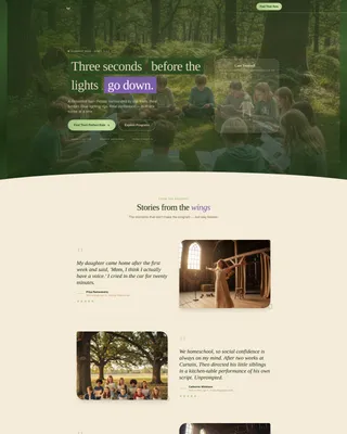 Kids Theater Summer Camp Landing Page Template