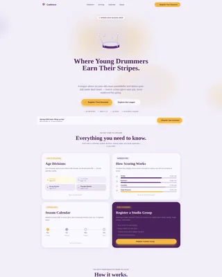 Kids Drums Competition Landing Page Template