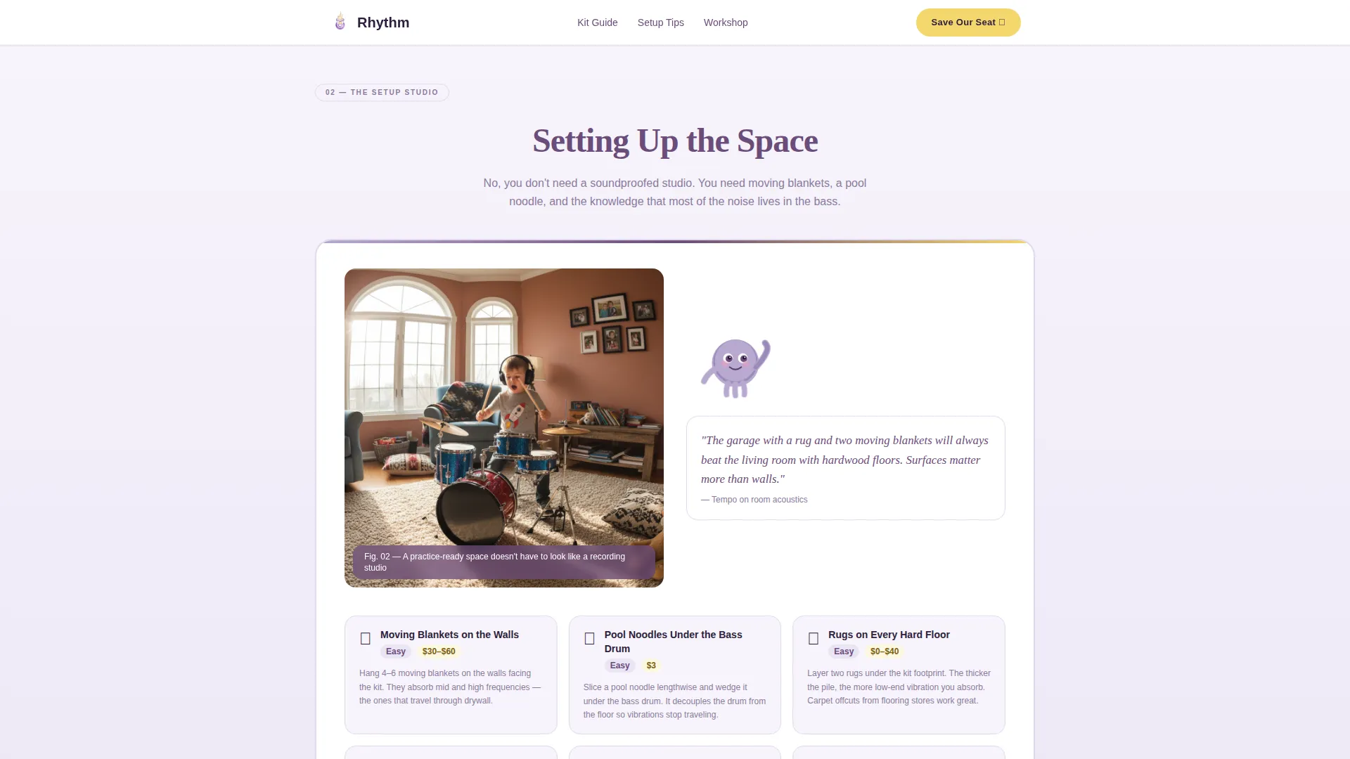 Kids Drums Parent Resource Landing Page Template