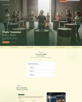 Kids Drums Summer Camp Landing Page Template