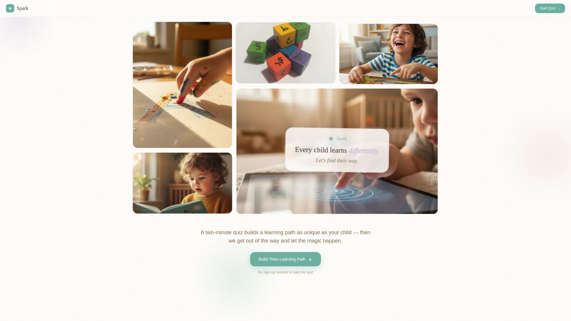 Playful Kids Educational App Landing Page Template